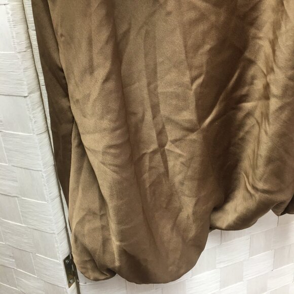 boston proper gold satin blouse size 12 - Picture 7 of 13